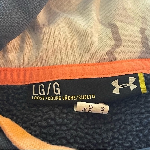 Under Armour Women’s Storm Pullover Hoodie gray orange size large GUC - Picture 8 of 10